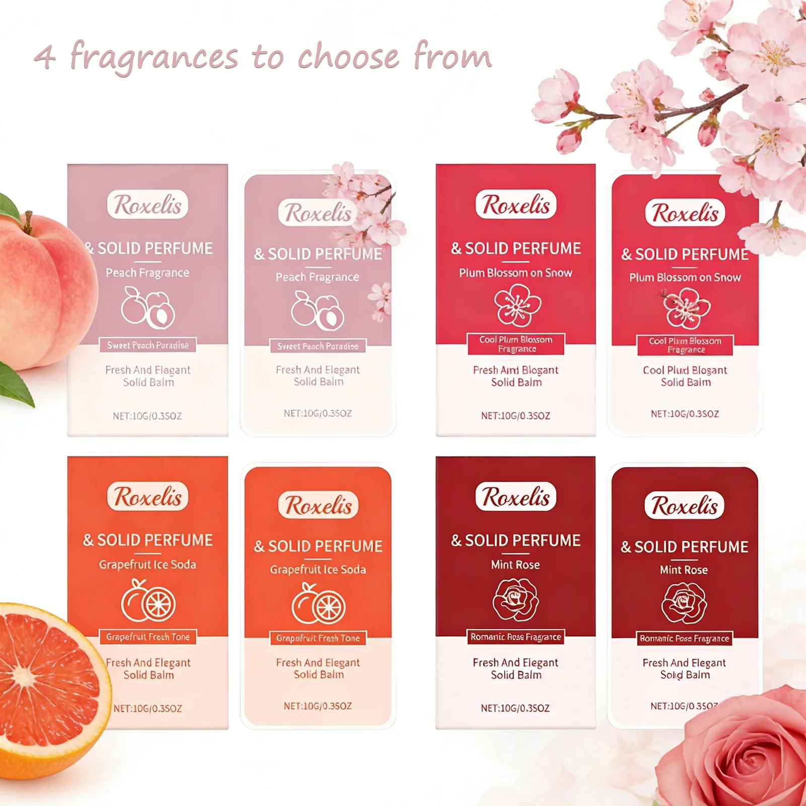 Multi Scent Solid Perfume Long Lasting Sweet Romantic Aroma Refreshing Elegant Fragrance Charming Solid Balm for Daily Dating