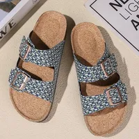 Luxury designer Unisex Birks Cork Flip-flops for women Couple Vintage Summer Wear Muller Slippers Fashion Casual Beach Sandals