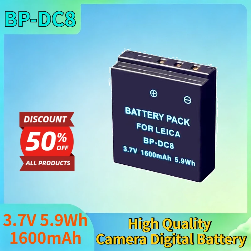 

New BP-DC8 3.7V 5.9Wh 1600mAh for LEICA X Vario X1 X2 Typ113 X-U Typ113 X-E Typ102 Typ107 High Quality Camera Digital Battery