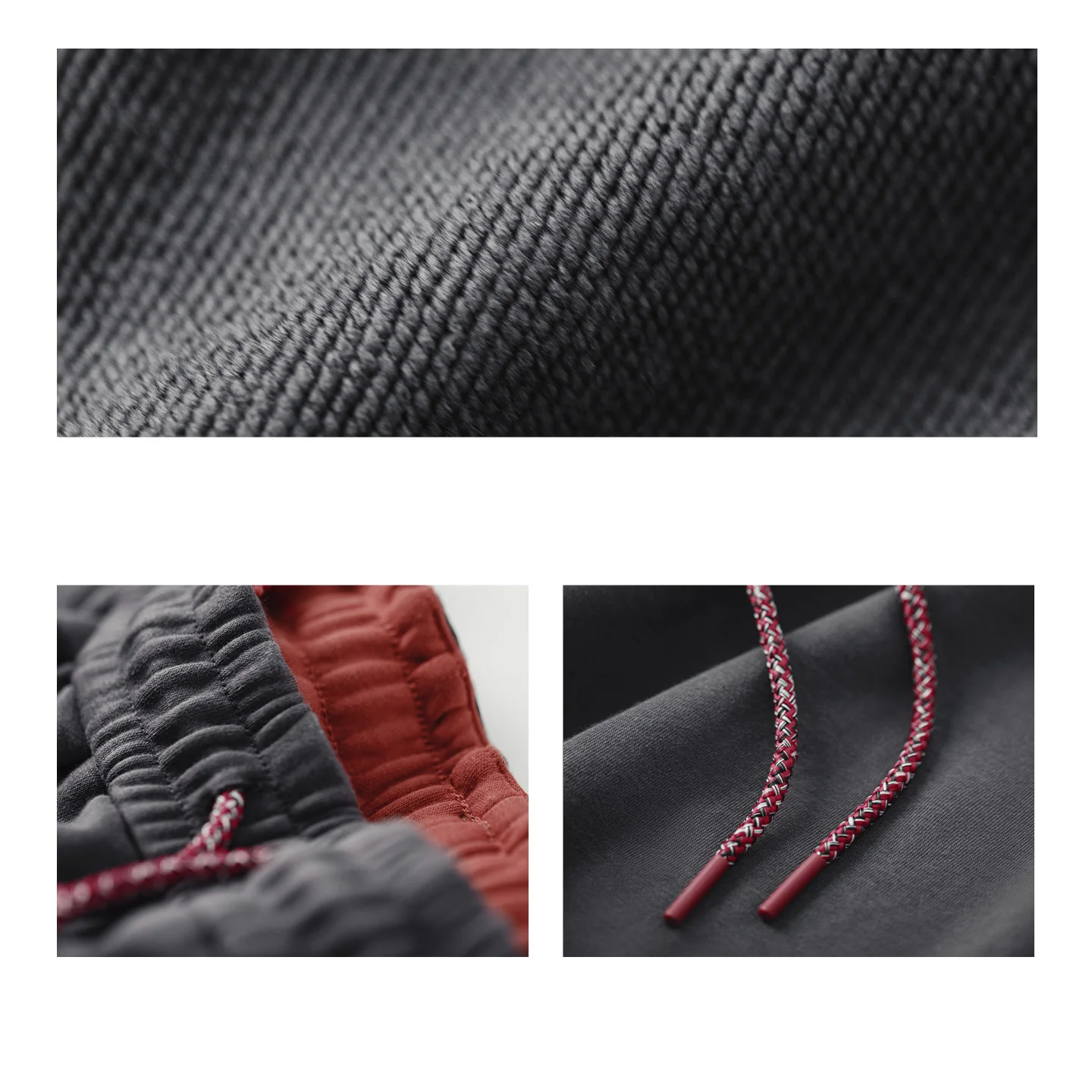 Maden Calça de moletom casual feminina primavera solta calças de perna reta cintura elástica cordão baggy fit cinza escuro