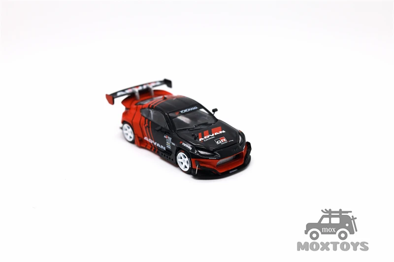 Pop Race 1:64 PR640228 PANDEM GR86 ADVAN black red Diecast Model Car