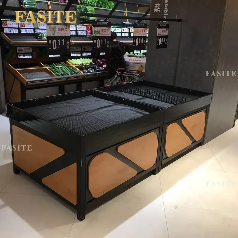 For Supermarket Convenience Store Multi-layer Fruit Vegetable Snack Shelf Fresh Display Rack Heavy Duty Metal Storage