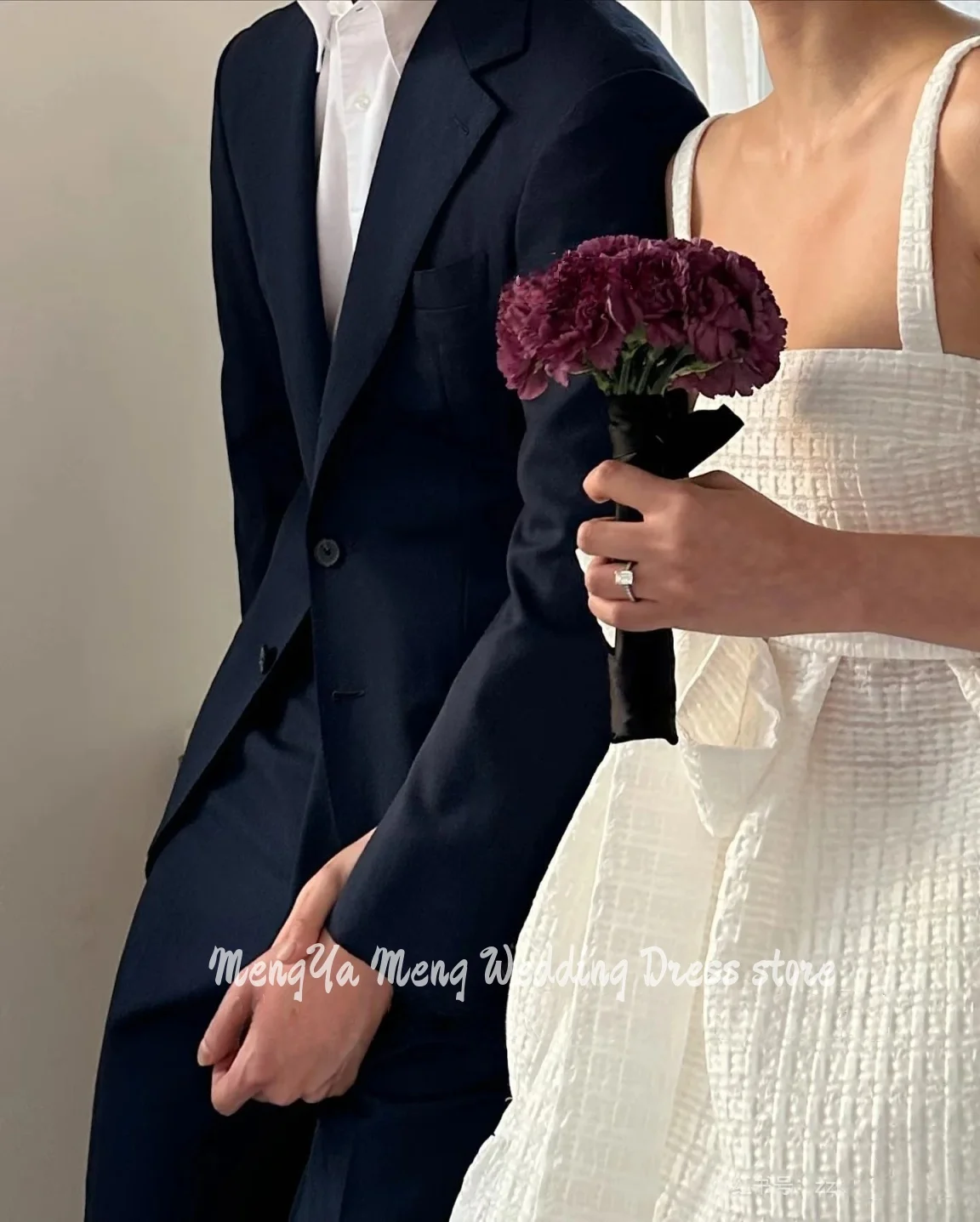 ZHUISHU современные белые трапециевидные свадебные платья, корейские женские свадебные платья для фотосессии с широкими бретелями на щиколотке, вечерние платья по индивидуальному заказу