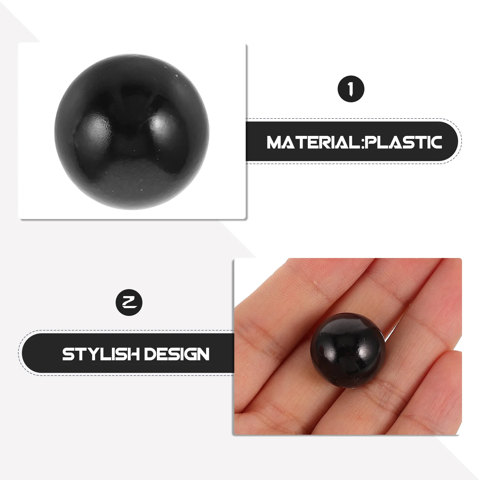 5 stücke Miniatur Flipper Balls Kit Langlebige Schwarz Kunststoff Ersatz Bälle Für Flipper Spiel Multiplayer Spaß Sammeln