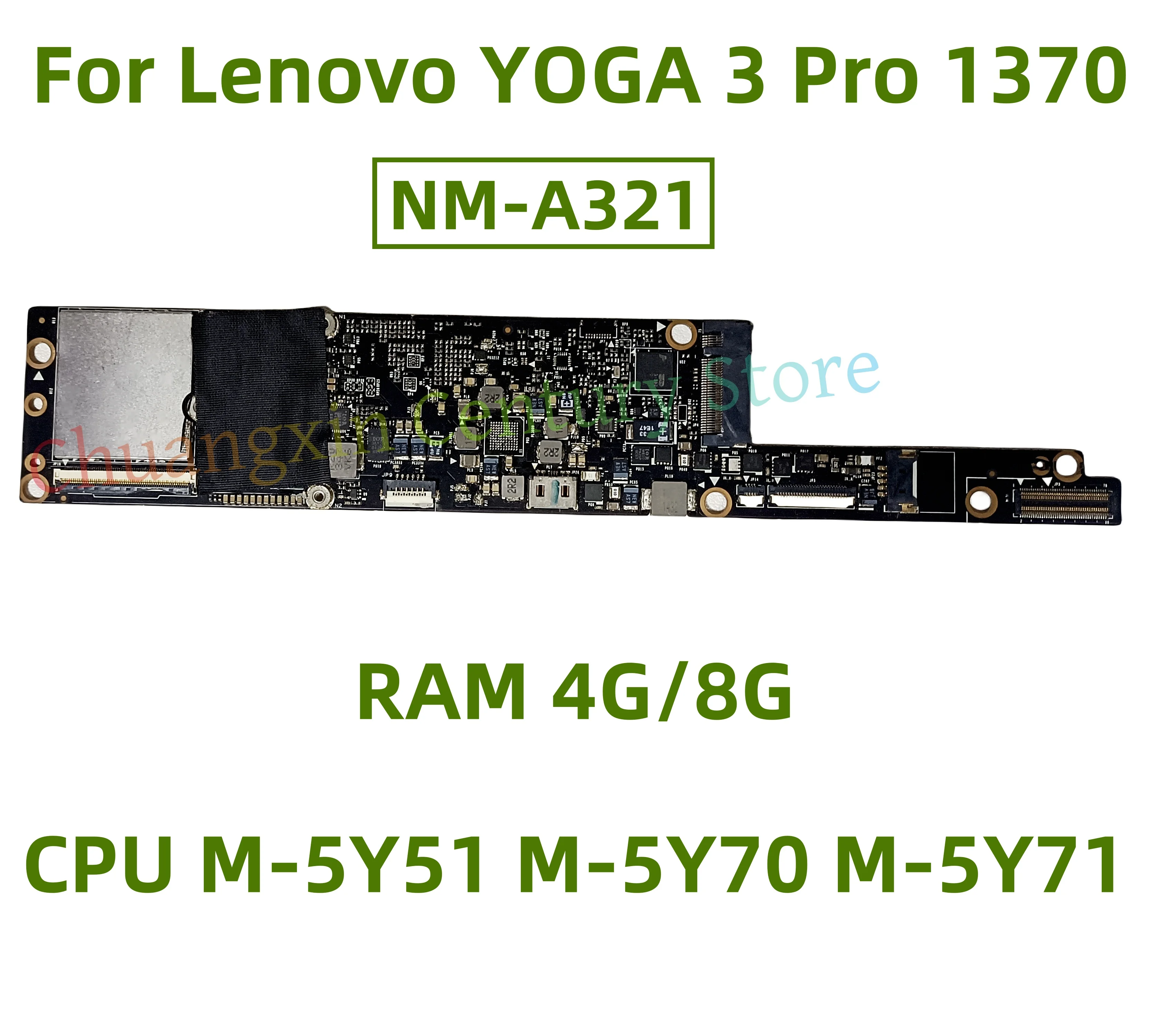 NM-A321 Motherboard for Lenovo YOGA 3 Pro 1370 Laptop with CPU M-5Y51 M-5Y70 M-5Y71 RAM 4G/8G 100% Tested Fully Work