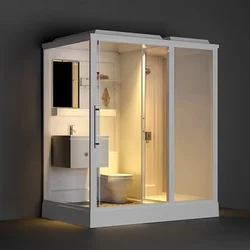 Luxury portable toilet and shower room Prefabricated bathroom Modular shower room with toilet