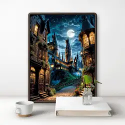 Harry Potter 5D DIY Diamond Painting Cross Stitch 2024 Hogwarts Castle Mosaic Embroidery Rhinestones Home Decor Kids Gift