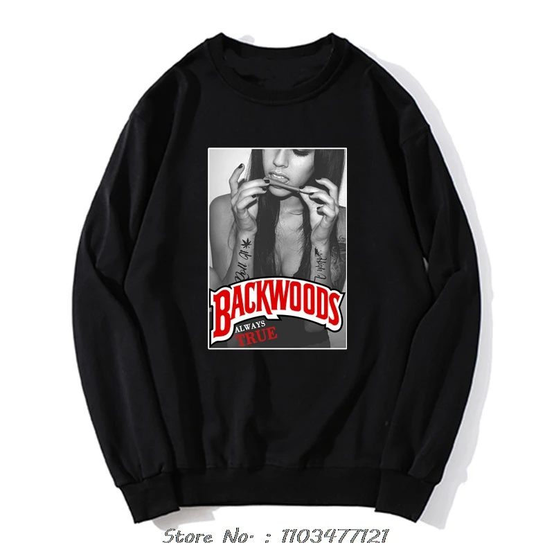 Backwoods Blunt Weed Us Screen Printed Hoodie, Sweat-shirt en Y pour hommes, Hip Hop Street Extend Cotton Streetwear Clothing, Design