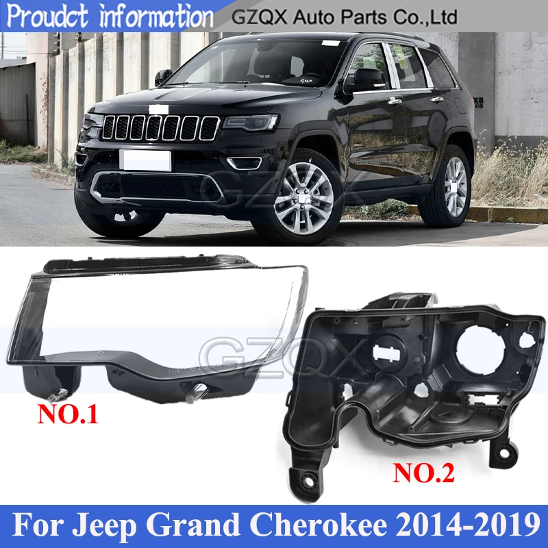 

CAPQX Headlight Base Cover Back Lid For Jeep Grand Cherokee 2014-2019 Head Lamp Back House Rear Shell Headlight Cover Shell Lid