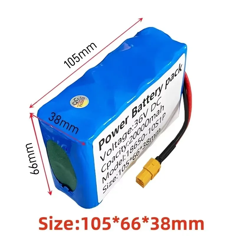 100% original New 36V 20000mAh 10S1P 18650 lithium ion rechargeable battery pack bicycle scooter battery belt 20A BMS 36V 30Ah