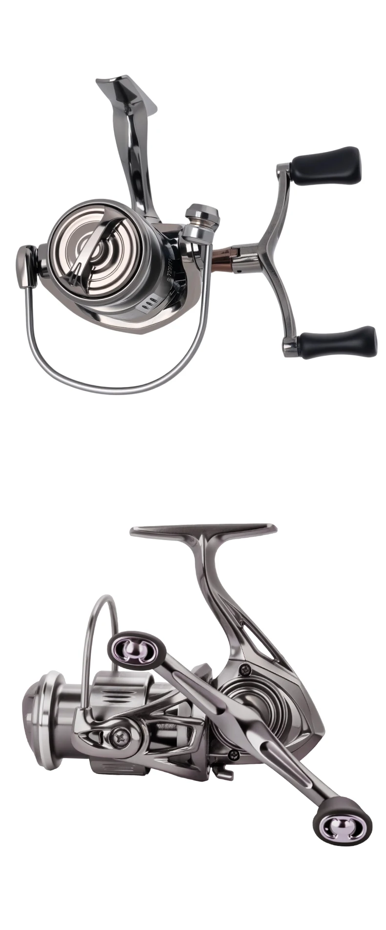 DEUKIO Spinnrolle 5.2:1 8KG Max. Bremskraft Metallflachspule für reibungsloses Auswerfen von Köderrollen für Barsch, Hecht, Zander – Detail 13