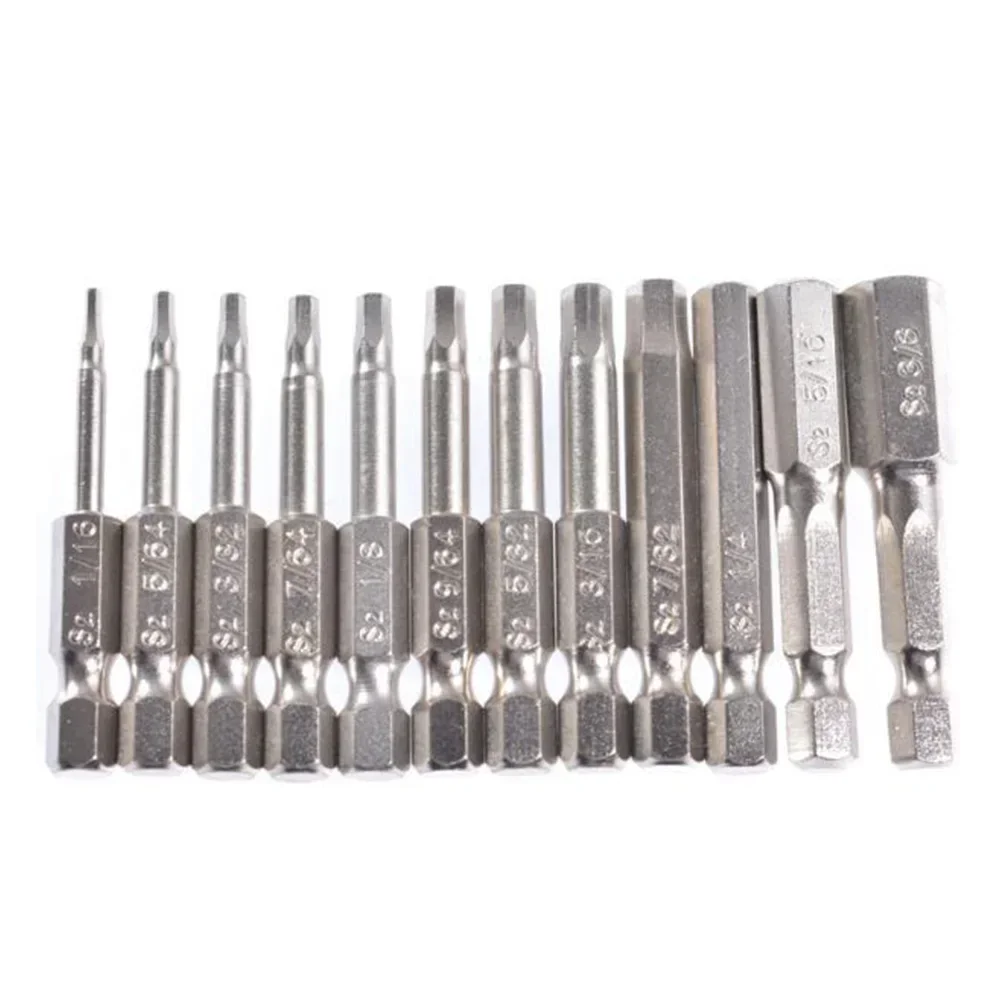 12pcs Magnetic Hex Electric Screwdriver Metal 1/16 5/64 3/32 7/64 1/8 9/64 5/32 3/16 7/32 1/4 5/16 3/8 Hand Repair Tools