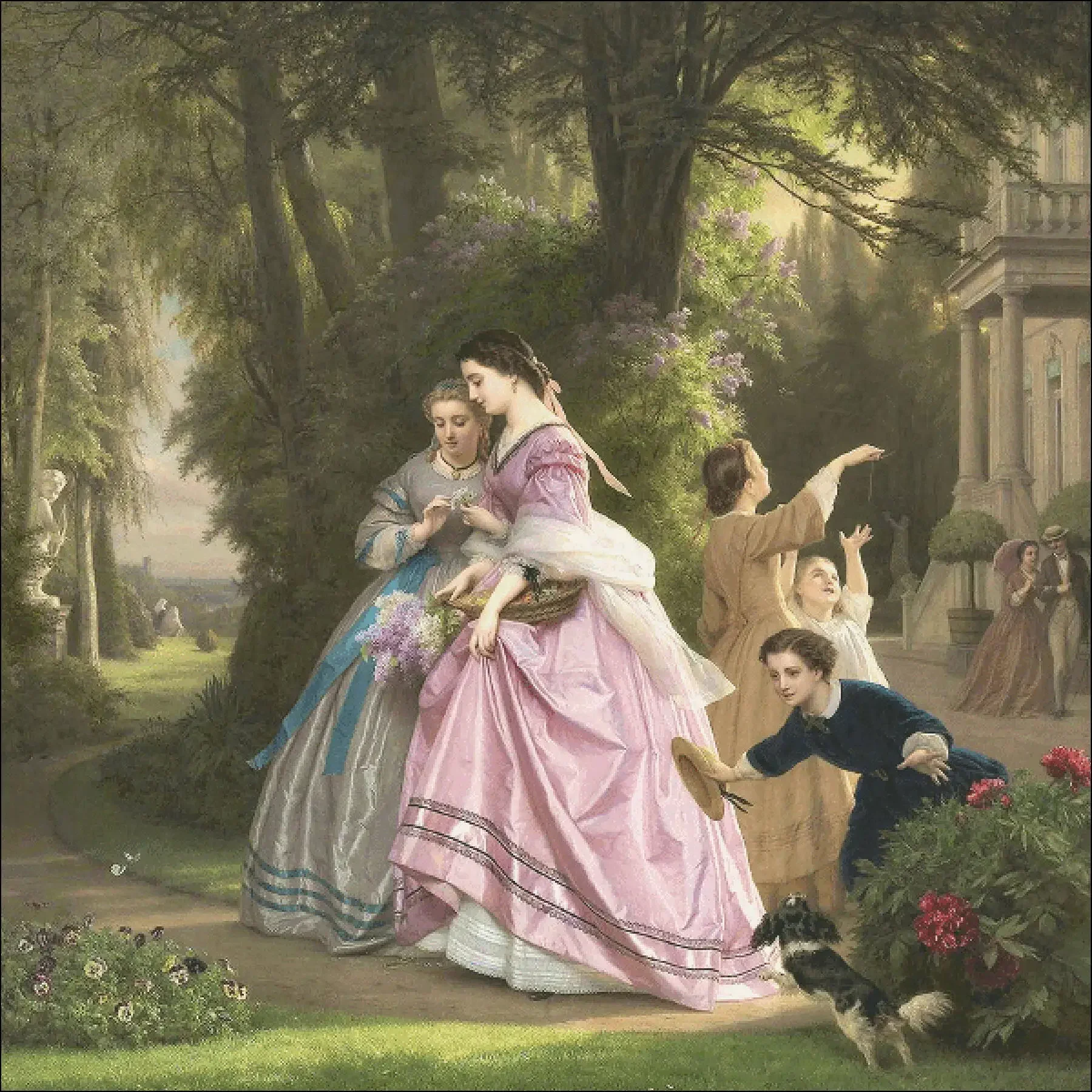 Stamped Cross Stitch Kit 14CT 16CT Pre Printed Canvas Cotton Thread DIY Embroidery Wall Decor[ZZ2978-Mrs. Garden in the Forest]