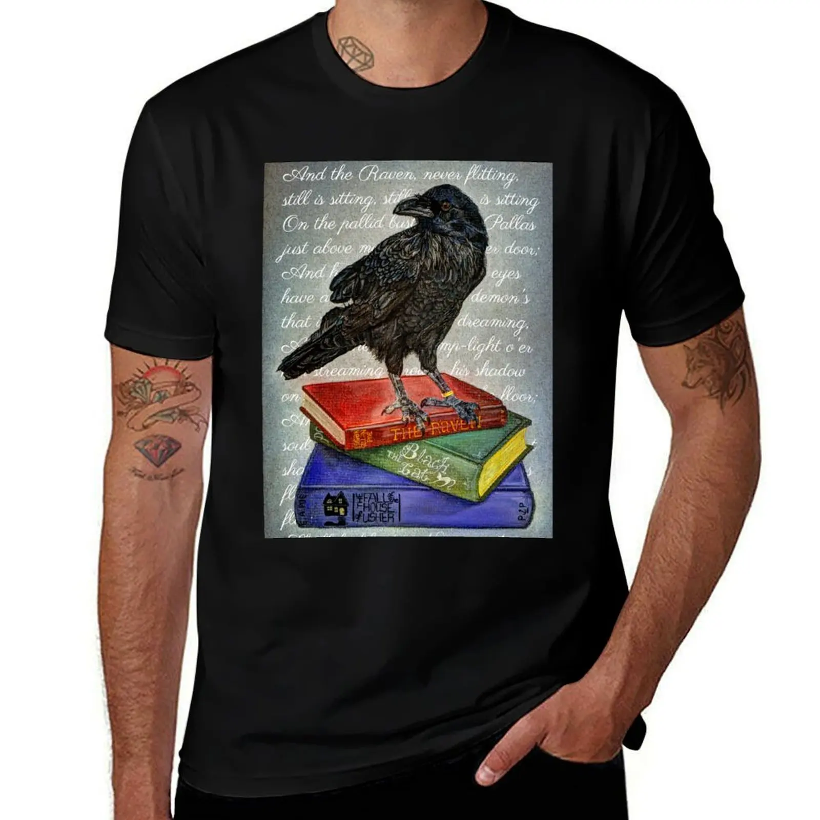 Surreal Raven - Œuvre d'art originale - Inspiré par le poème d'Edgar Allan Poe - T-shirt Cool Dry Performance