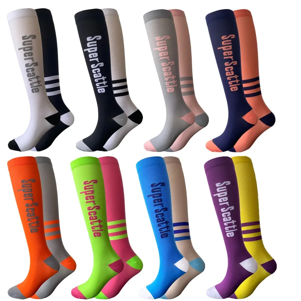 

Unisex Compression Socks Running Marathon Jumping Rope Outdoor Sports Socks Asymmetric Socks Pressure Promotes Blood Circulation