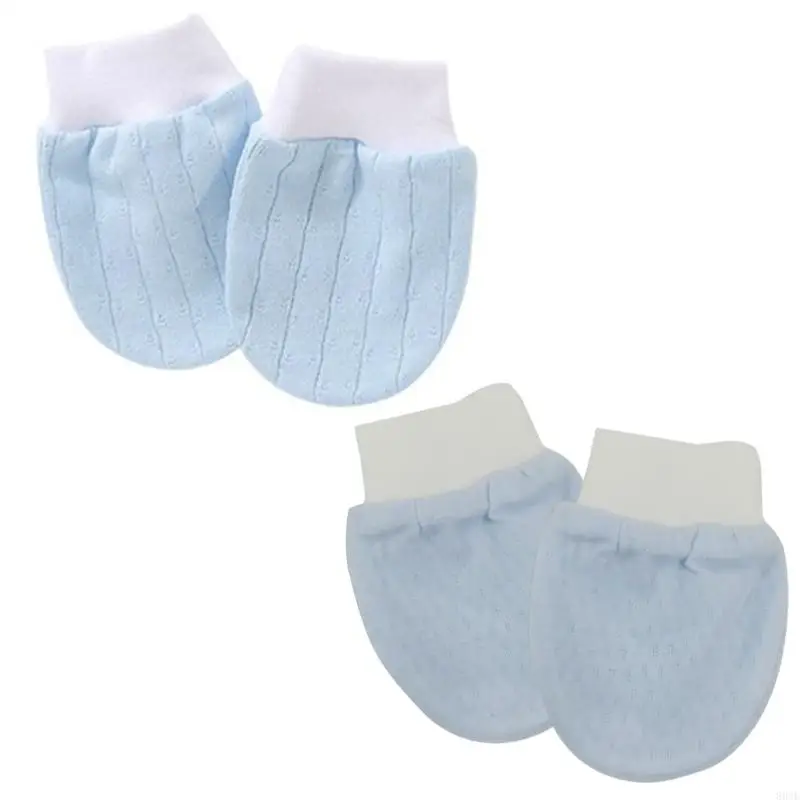 

808E Simple Baby Knitting Mitten Newborn Anti-eat Hand Anti-Grab Face Protect Glove Baby Mitten