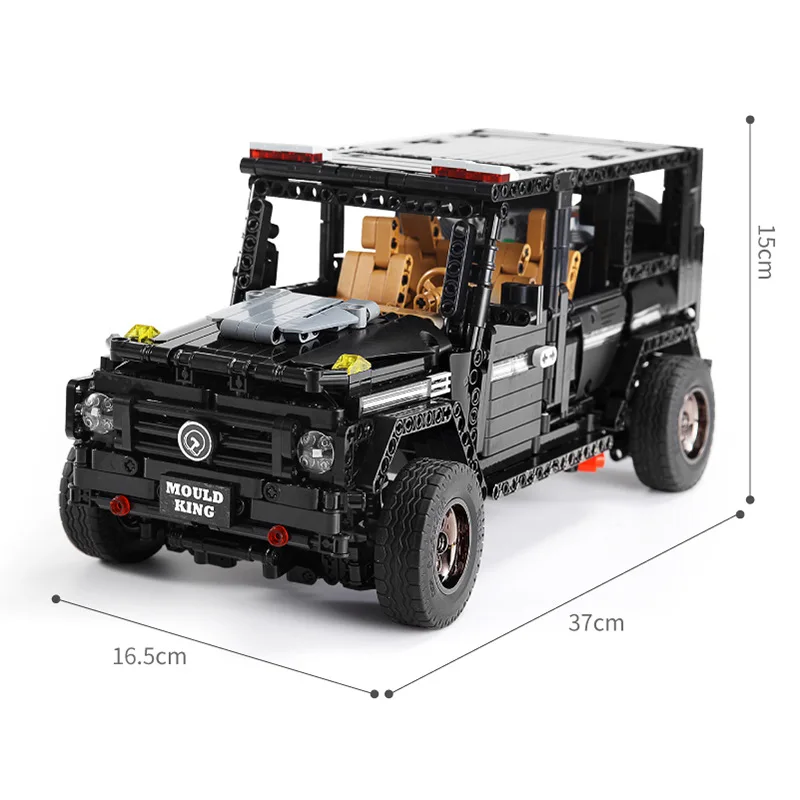 New 1641PCS Black G65 SUV Remote Control Off road Vehicle Building Technology Light Toy Assembly Brick Car Model Gift