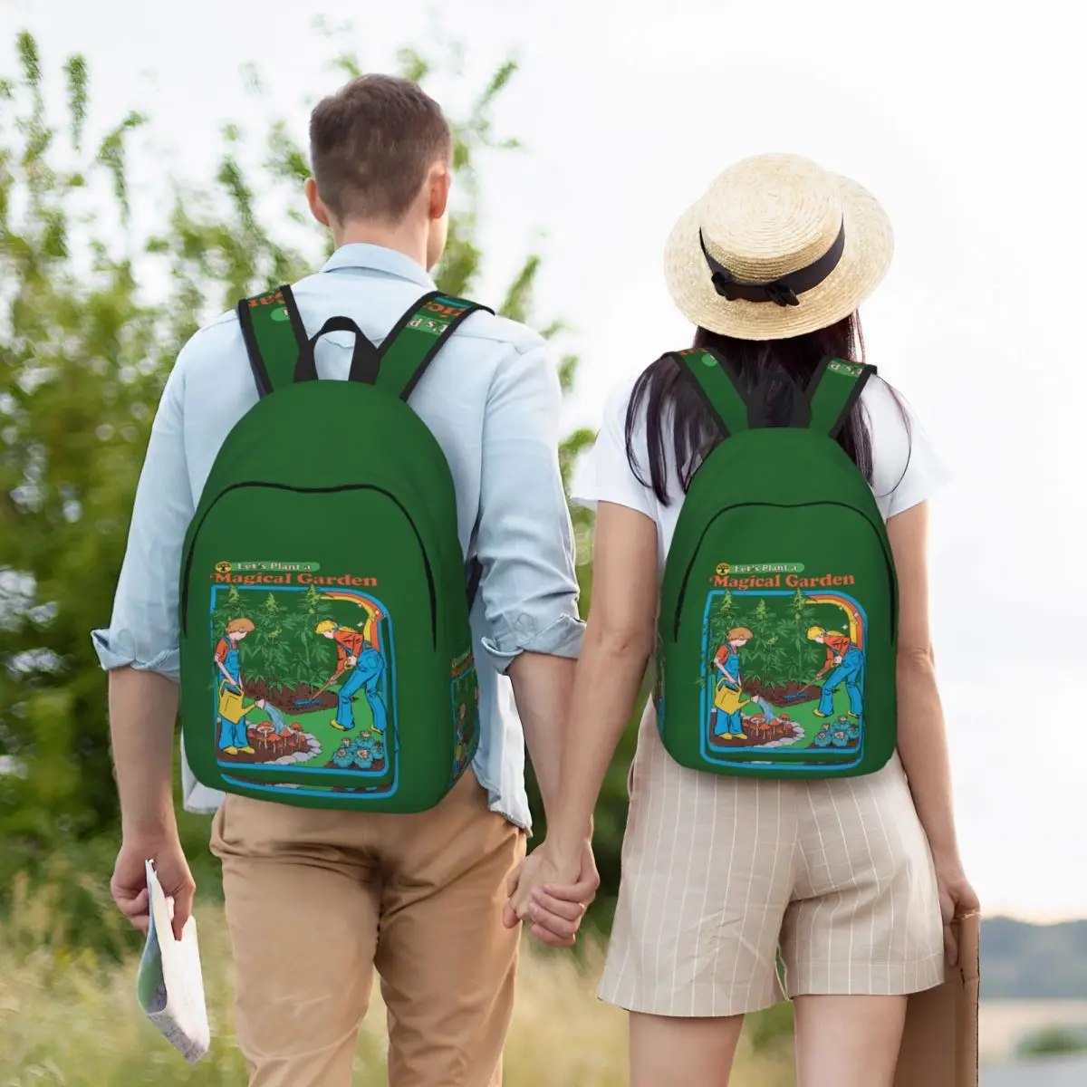 Arbor Day Magical Garden Tree Planting Backpack for Adult Teenage Student Daypack Occult Nostalgia Laptop Computer Canvas Bags