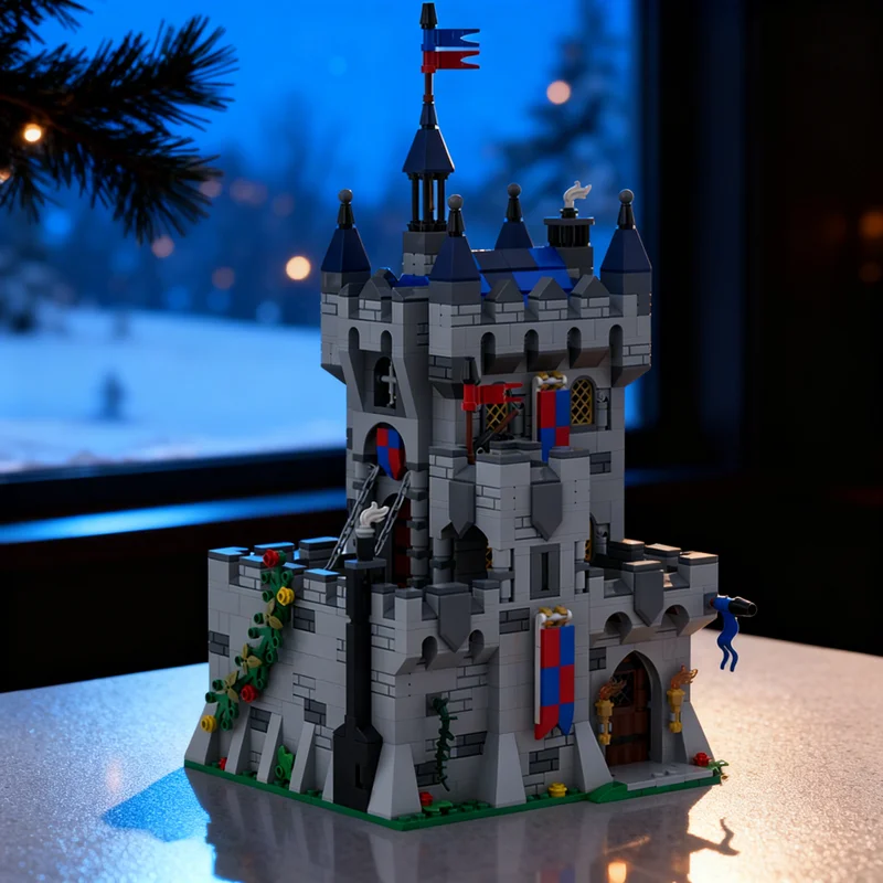 

1467pcs MOC Impenetrable Dungeon Castle Model Building Blocks Creative DIY Gift Display Decor Assemble Premium Adult Kids Desk