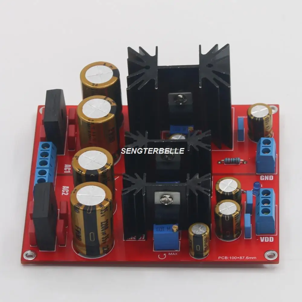 HiFi LM317 LM337 Adjustable Voltage Regulator Dual Output + Single Output Power Supply Board