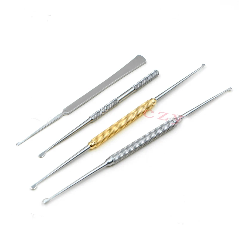 Nasal Instruments d-Type Knife, Double-Headed Nose Blade, Single-Head Nose Cosmetic Surgery Tools, Stainless Steel Medical Instr