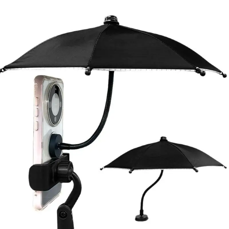 【F】1 Set 360° Rotation Mini Umbrella Anti-glare Sun Shade Cover Magnetic Phone Umbrella For 15/14/13/12 Pro/Pro Max For Phone