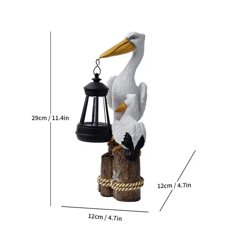 Luzes de jardim movido a energia solar animal estátua do jardim ao ar livre lâmpada para pátio gramado quintal decorativo estatueta pássaro ornamentos