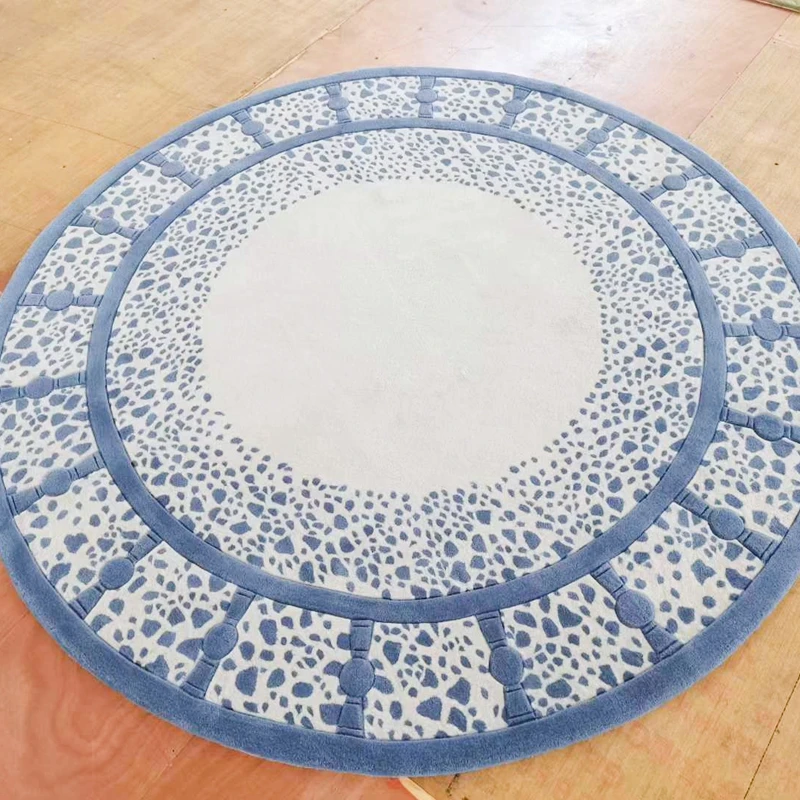 Quality Handmade Persian Style Wool Carpet Custom Round Area Rug with Modern Villa Design