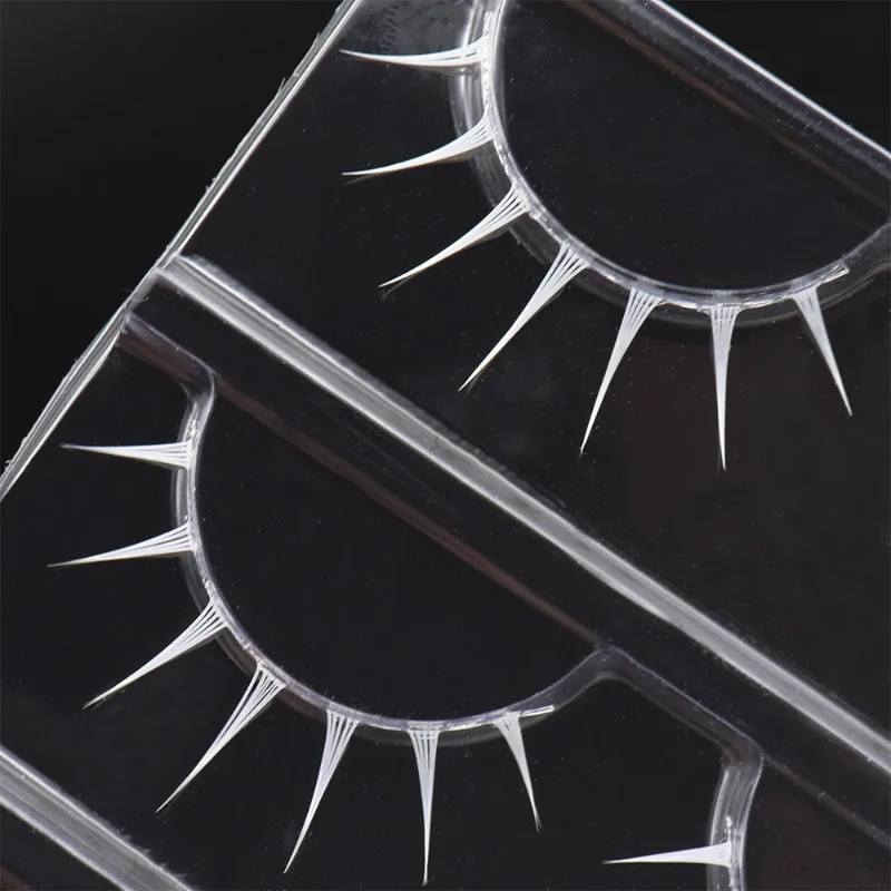 Weiße Manga-Wimpern, weiche, natürliche Wimpern, Bühnen-Cos, falsche Wimpern, Manga-Wimpern, tägliches Dating-Make-up, Wimpern, Wispy