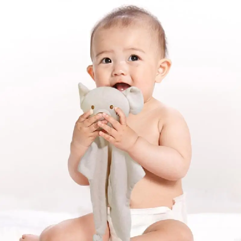 

Adorable Animal Baby Soothing Blanket Soft Breathable PP Cotton Soother Doll Toy for Newborns Travel Nursery Home A2UB