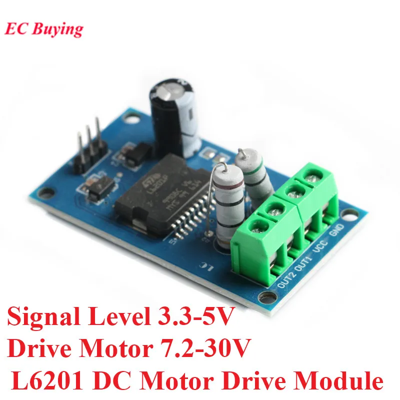 L6201 Drive Module Single Chip Microcomputer DC3.3-5V Motor Control Board PWM Pulse Width Speed Regulation Bipolar CMOS DMOS