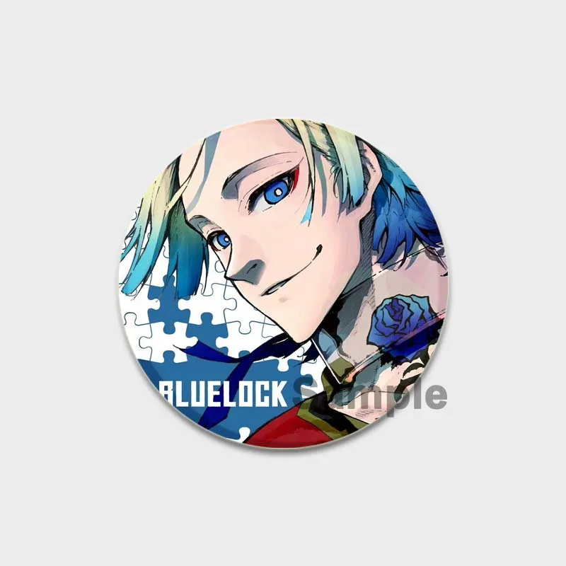 شارة القفل الأزرق أنيمي ، شارات الكرتون تأثيري ، اكسسوارات المجوهرات على ظهره ، شخصية أنيمي ، Isagi ، Bachira ، Nagi ، Karasu #6