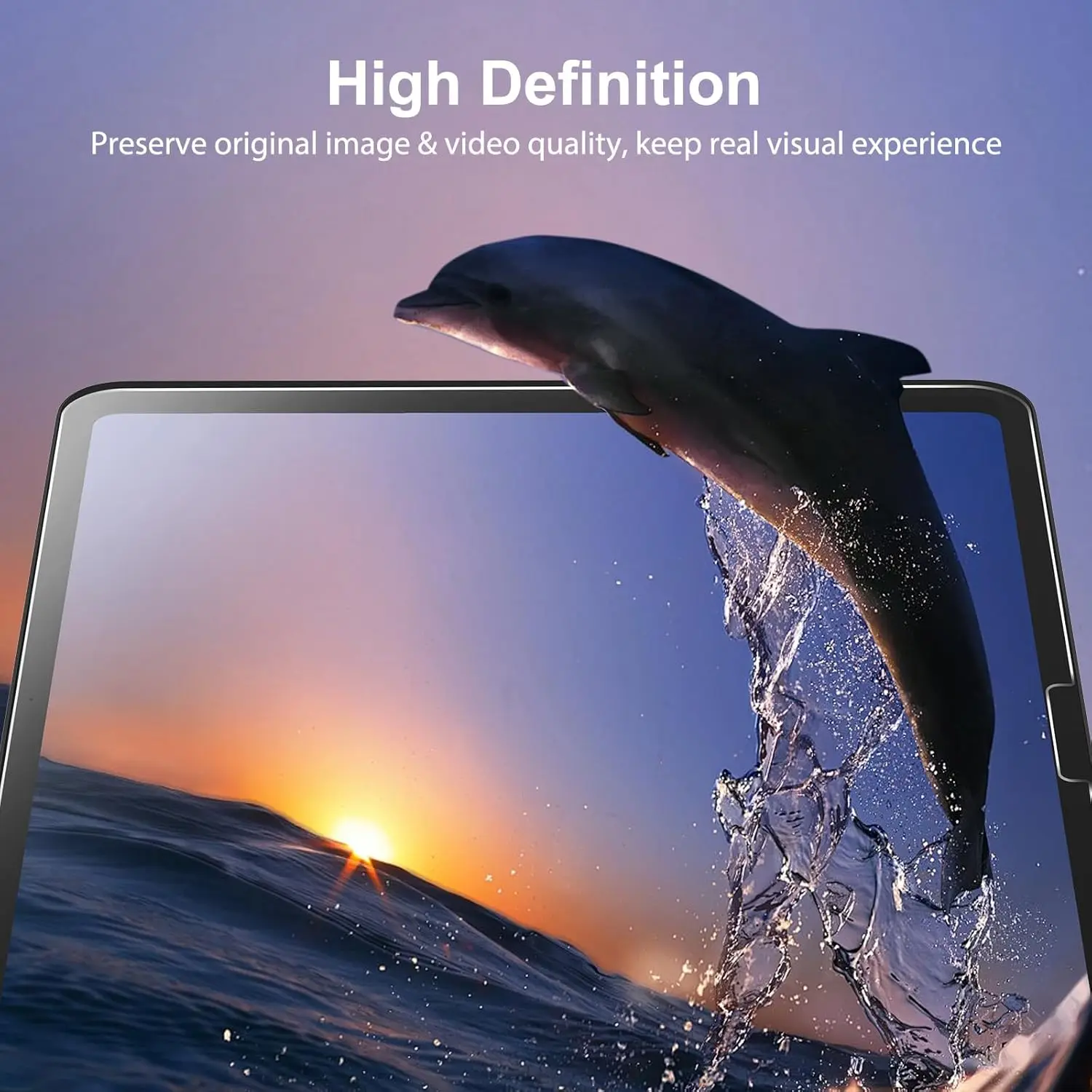 واقي شاشة لجهاز iPad Air 13 بوصة M3 2025 & M2 2024 (7th/6th Generation) وiPad Pro 13 بوصة M4 7th Gen، عبوتان من الزجاج المقسى
