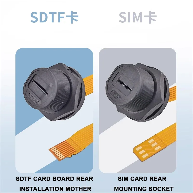conector-sdtf-a-prova-d'Agua-e13-com-rosca-cabo-de-extensao-de-interface-fpc-plano-ultra-flexivel-para-cartao-sim-bloco-de-terminais-de-cobre-ip67