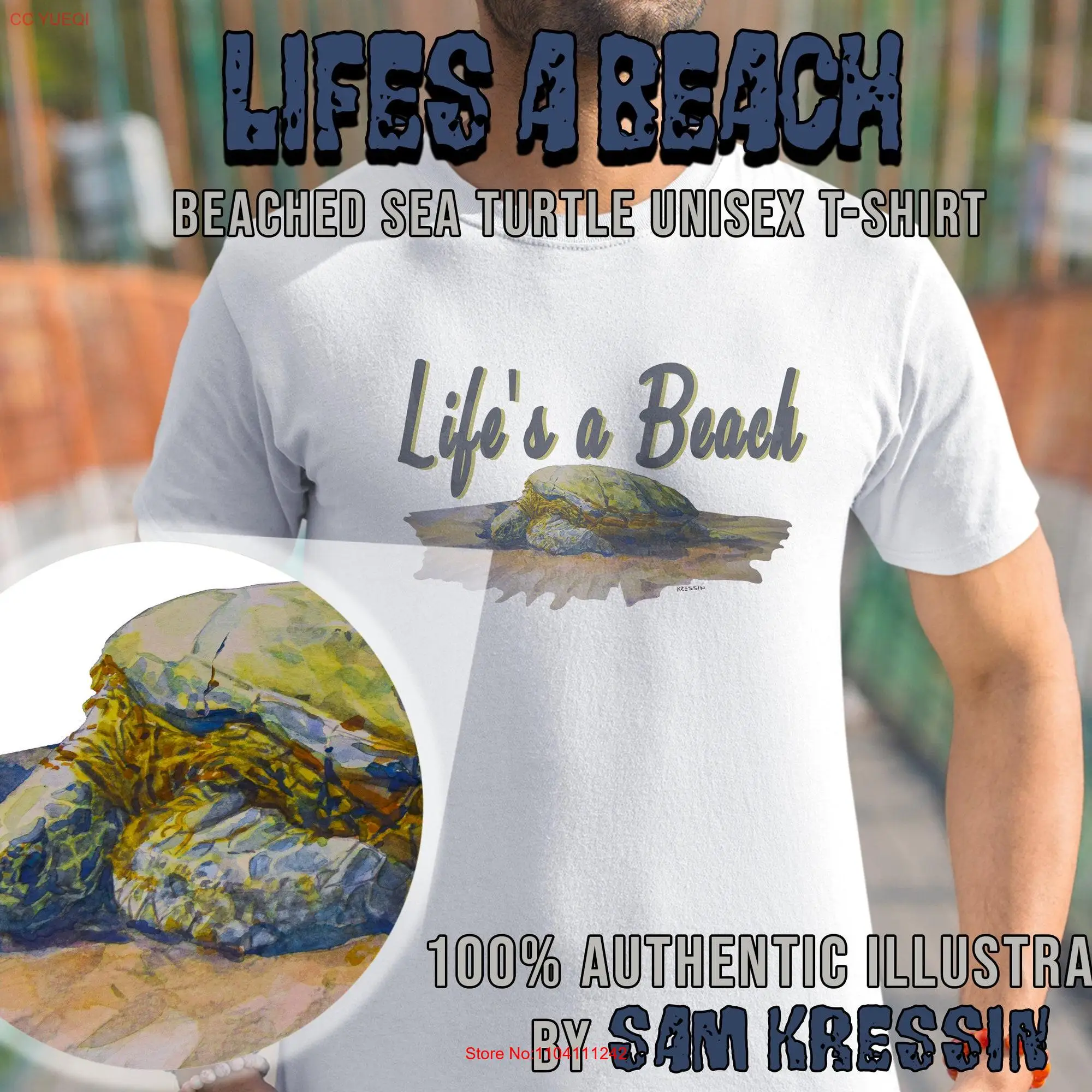 Life's a Beach Sea Turtle Summer T Shirt long or short sleeves