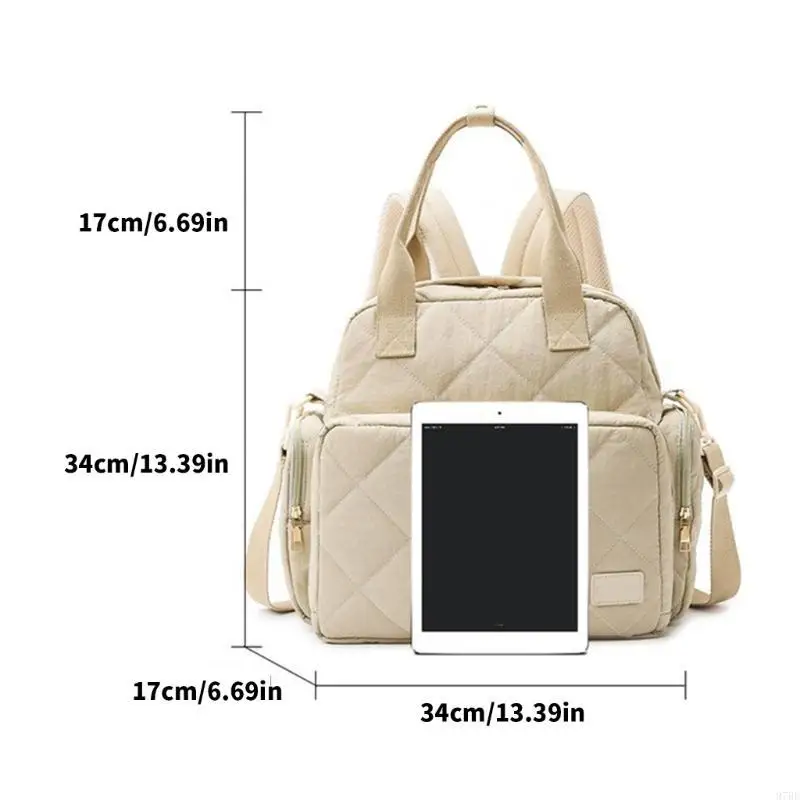 97BE حقيبة حفاضات مقاومة للاهتراء حقيبة يد سعة كبيرة أمي حقيبة سفر حقيبة للنساء حقائب كتف على ظهره