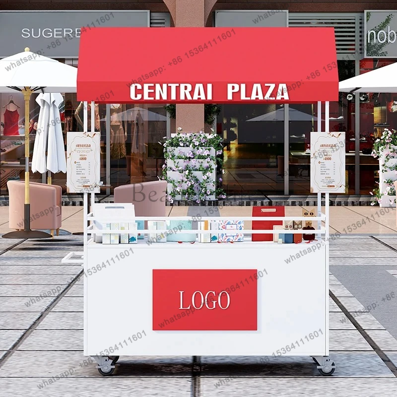 Iron Art Dining Cart Snack Night Market Stall Movable Coffee Street Scene Sales Cart