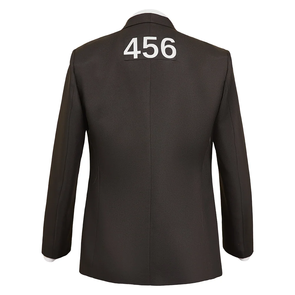 رقم 456 فانتازيا سيونغ أزياء جي هون التأثيرية للرجال البالغين سترة سوداء ملابس معطف قميص بدلة تنكرية لحفلات الهالوين #4