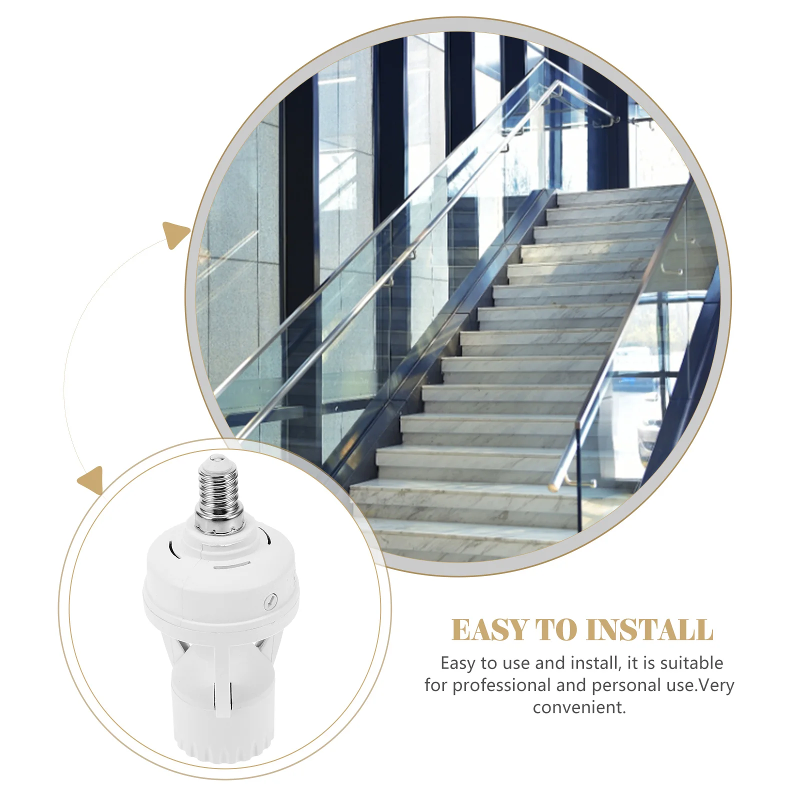 E14 Induction Lamp Holder E27 Bulb Smart Adapter Motion Sensor Light LED Converter Adapters