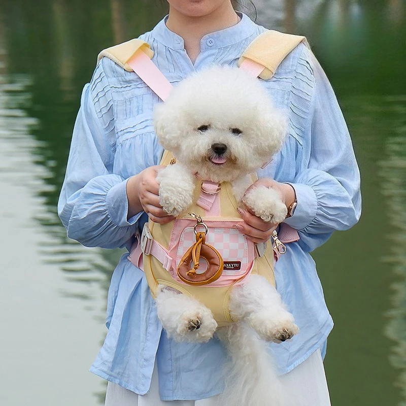 

Портативная сумка-переноска для кошек и собак, нагрудная сумка-рюкзак для прогулок без помощи рук