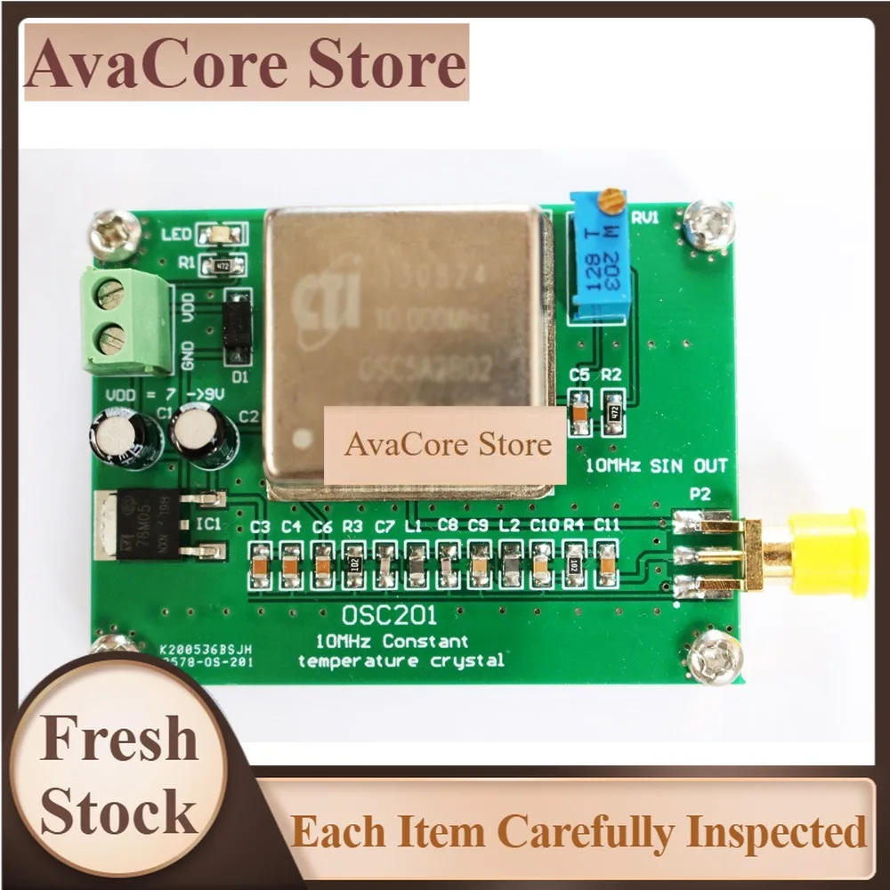 AvaCoreOCS201 OCXO Frequency Reference 10MHz Sine Wave High Stability Frequency Standard  Network Analyzers Electrical Inst