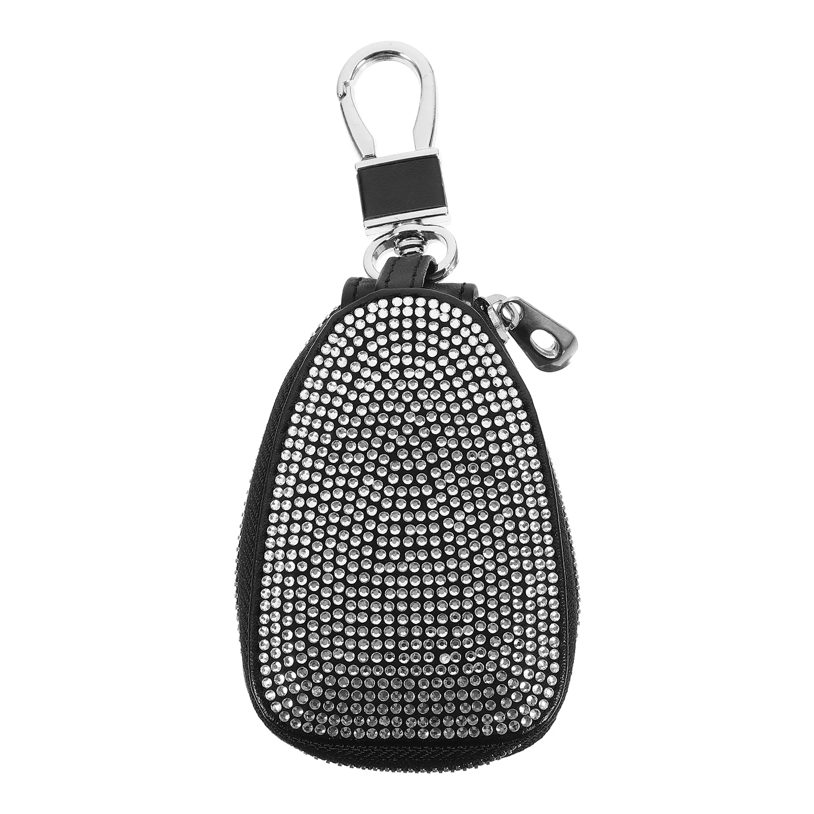 

Stylish Rhinestone Cover Bag Soft Protective Keycase For Keys Scratch Resistant Pouch With Zipper Fob Holder For Car Keychains