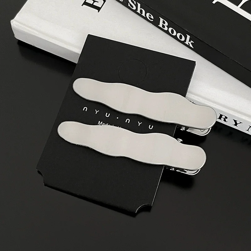 2/3 Teile/satz Y2K Silber Metall Haarnadel für Frauen Mädchen Stern Haar Clips Mehrere Stile Nahtlose Entenschnabel Clip haar Accessoires – Detail 13