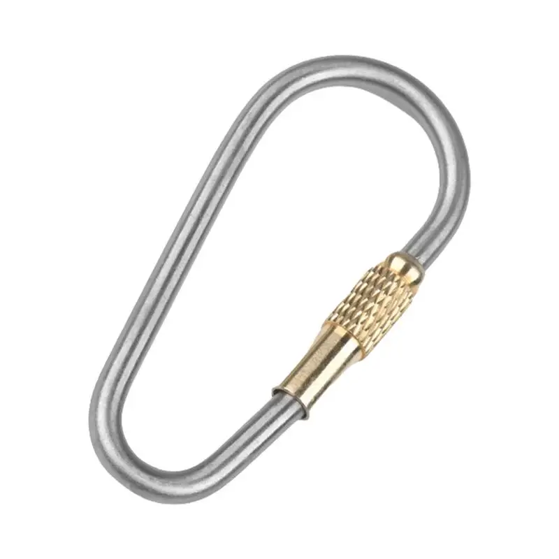 

Titanium Locking Carabiner Titanium Screw Lock Buckle Keychain Clip High Strength Quick Release Lightweight Key Rings For