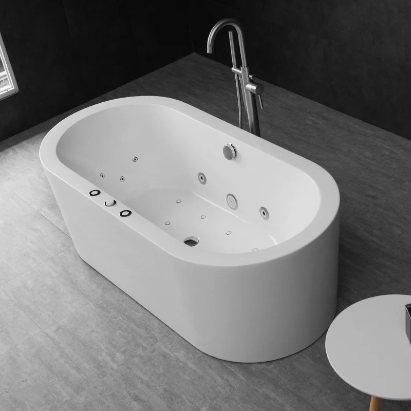 Gurgle Jetted Acrylic Bathtub Indoor Whirlpool Air Massage Tub Hydromassage for Villa Bathroom Project