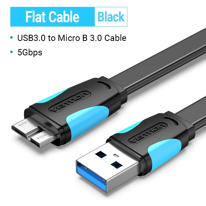 Vention Micro B Kabel USB 3.0 2A auf USB A Kabel Datenübertragung Schnellladekabel für Festplatte Samsung Micro B USB 3.0 Kabel