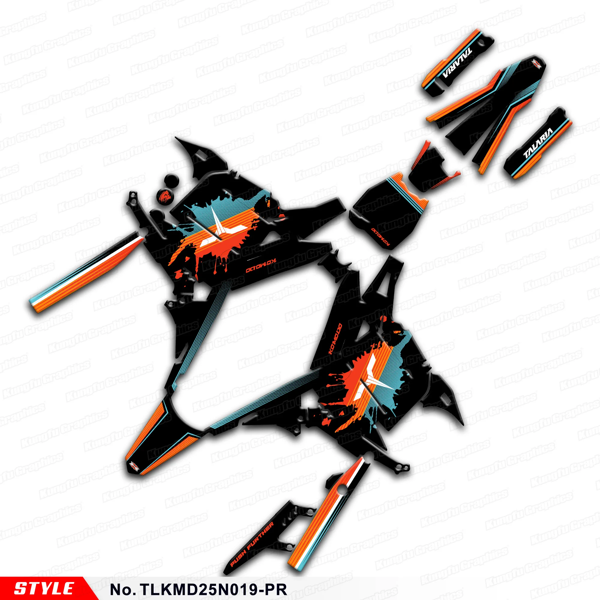 

JY RACING Graphics Kit Stickers Complete for TALARIA KOMODO, Repair, Style No.TLKMD25N019-PR