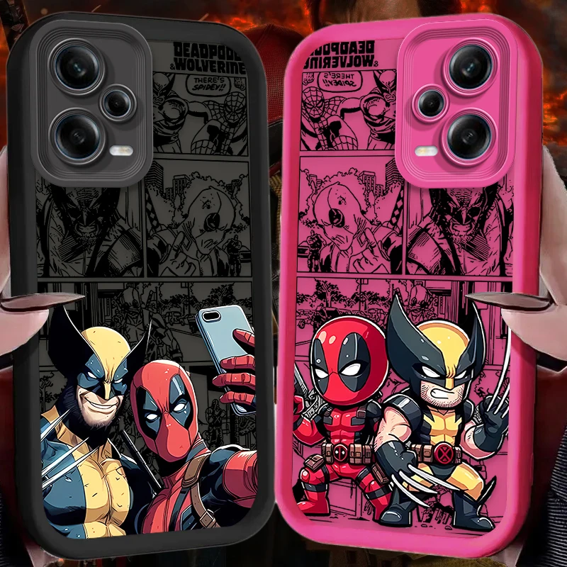 Marvel Deadpool and Wolverine Phone Case for Xiaomi Redmi Note 13 12 11 Pro Plus 4G 5G 12S 11S 10S 10 9 9S 8 12C 13C A3 Cover