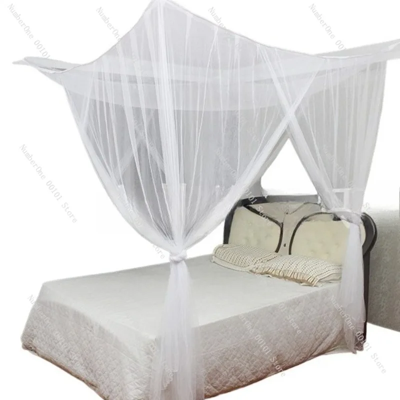 

Four-corner Mosquito Canopy Net, Outdoor Square Mosquito Net for Single Bed, Home and Outdoor Use, Grace White Insect Net