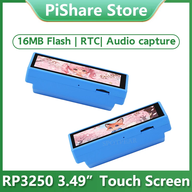 Raspberry Pi Pico 2 RP2350B Placa de desarrollo TouchCree capacitiva de 3,49 pulgadas Pantalla LCD de 3,49 pulgadas 172 × 640